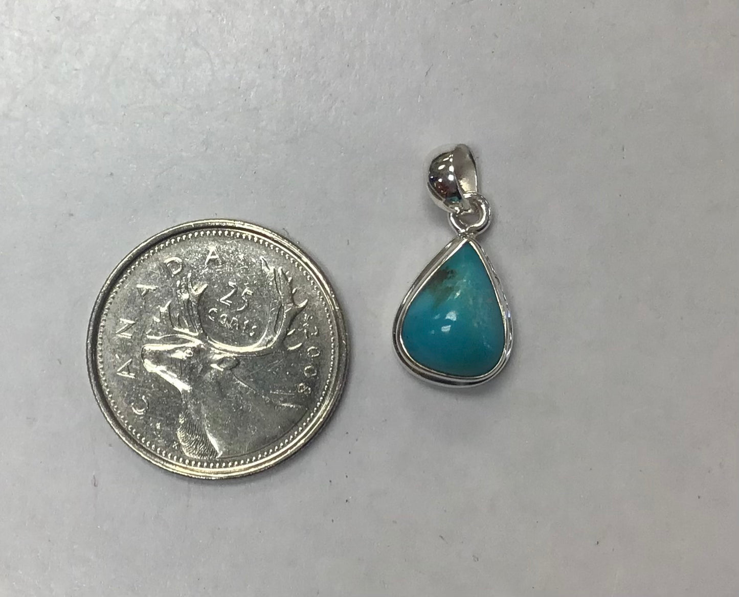 Teardrop Arizona Turquoise Pendant