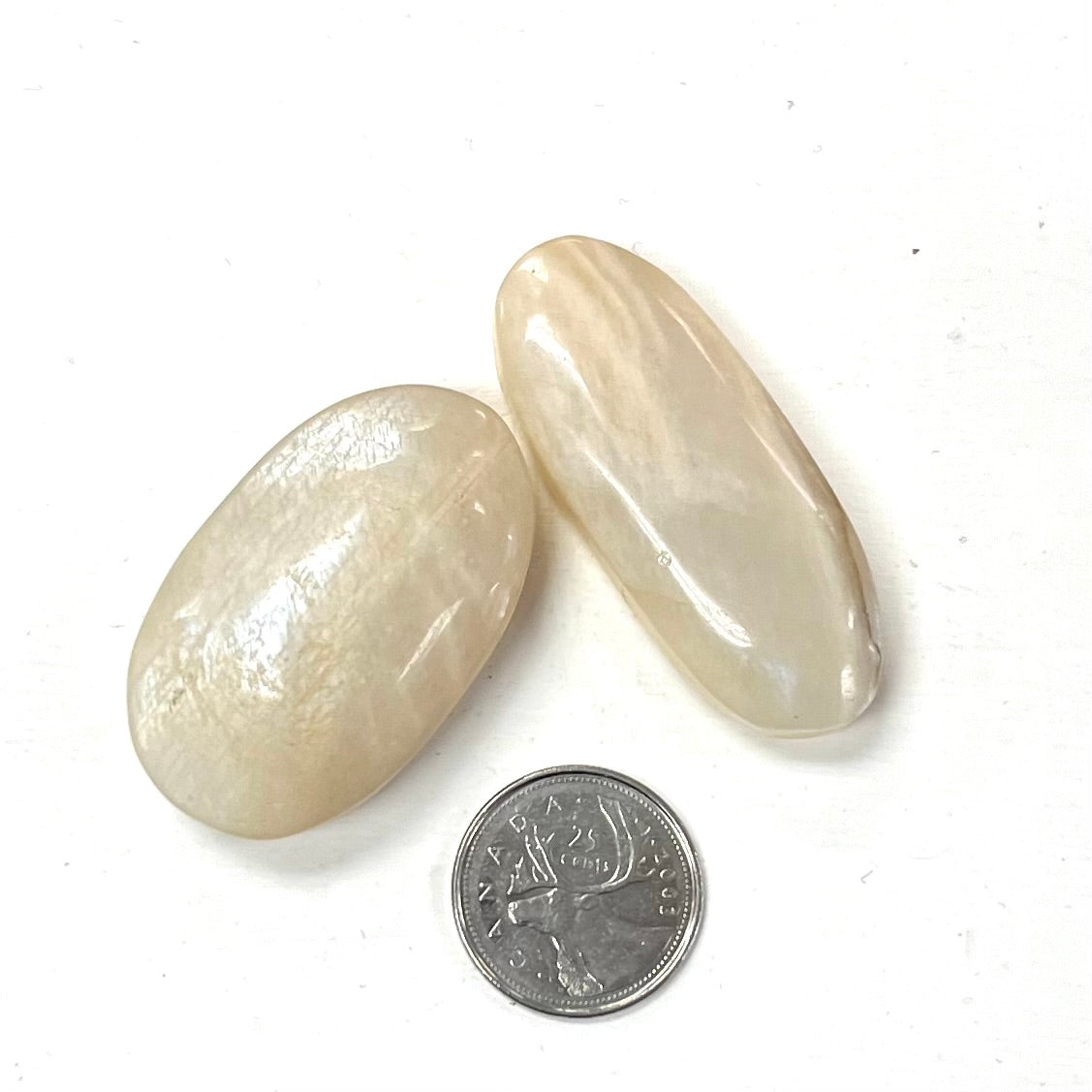 White Moonstone Palm Stones
