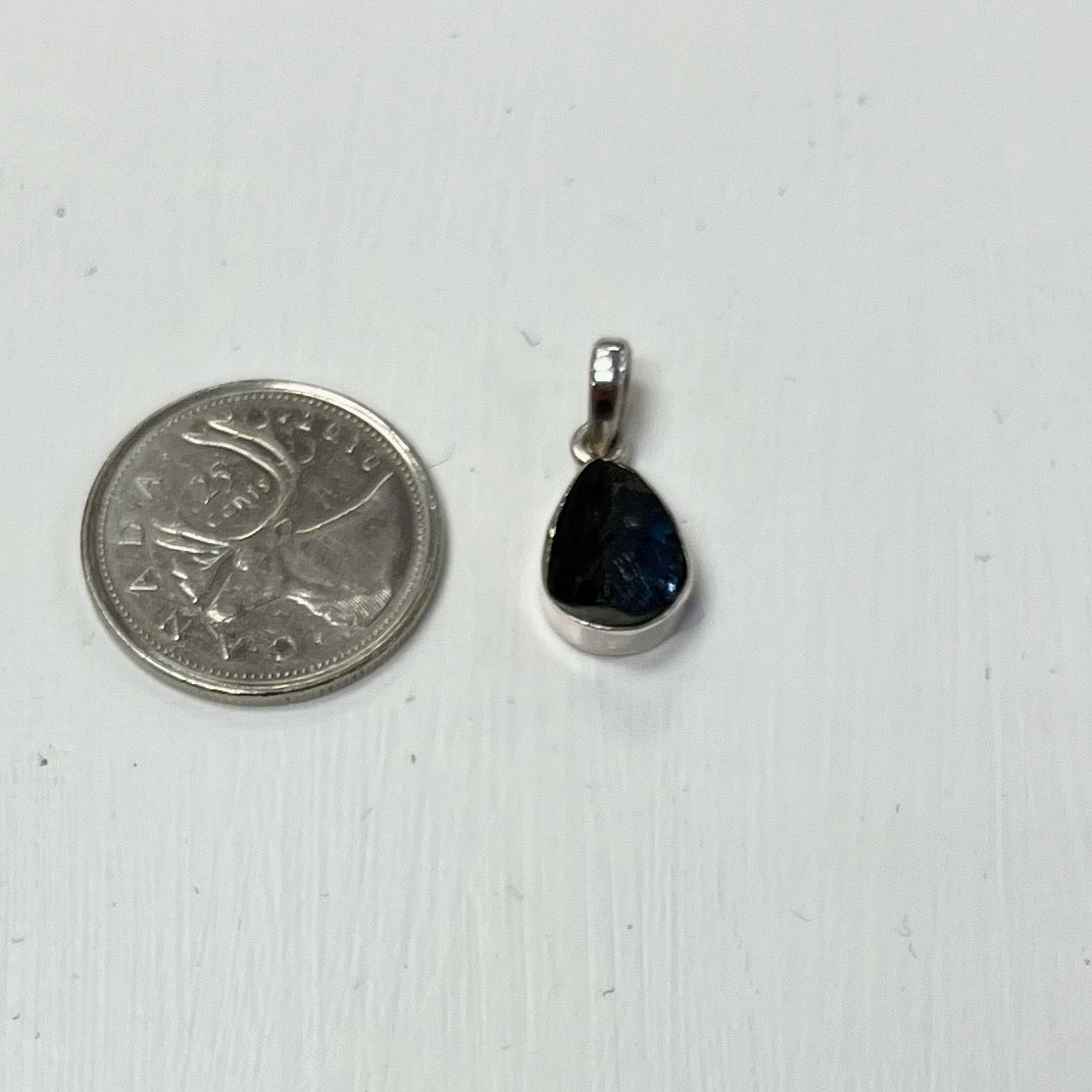 Rough Shungite pendants in Silver