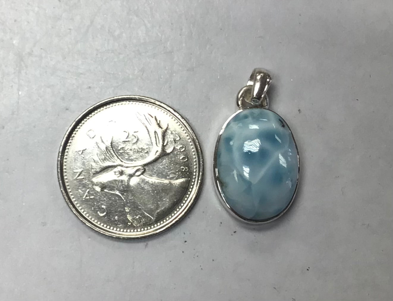 Oval Larimar Pendant