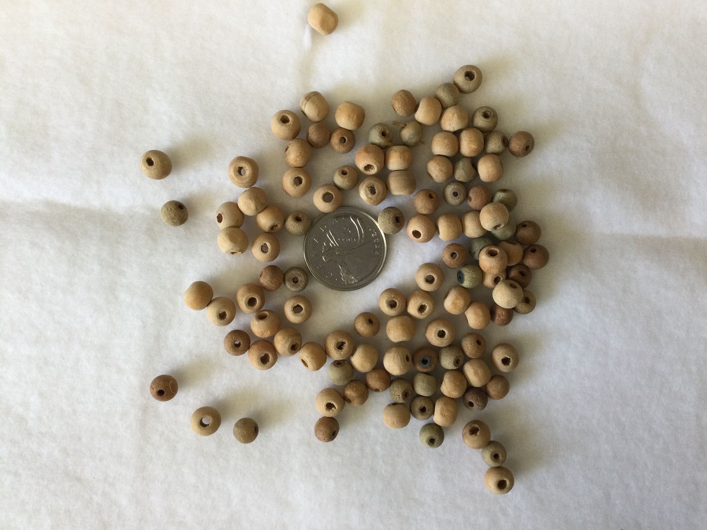 Light wood beads