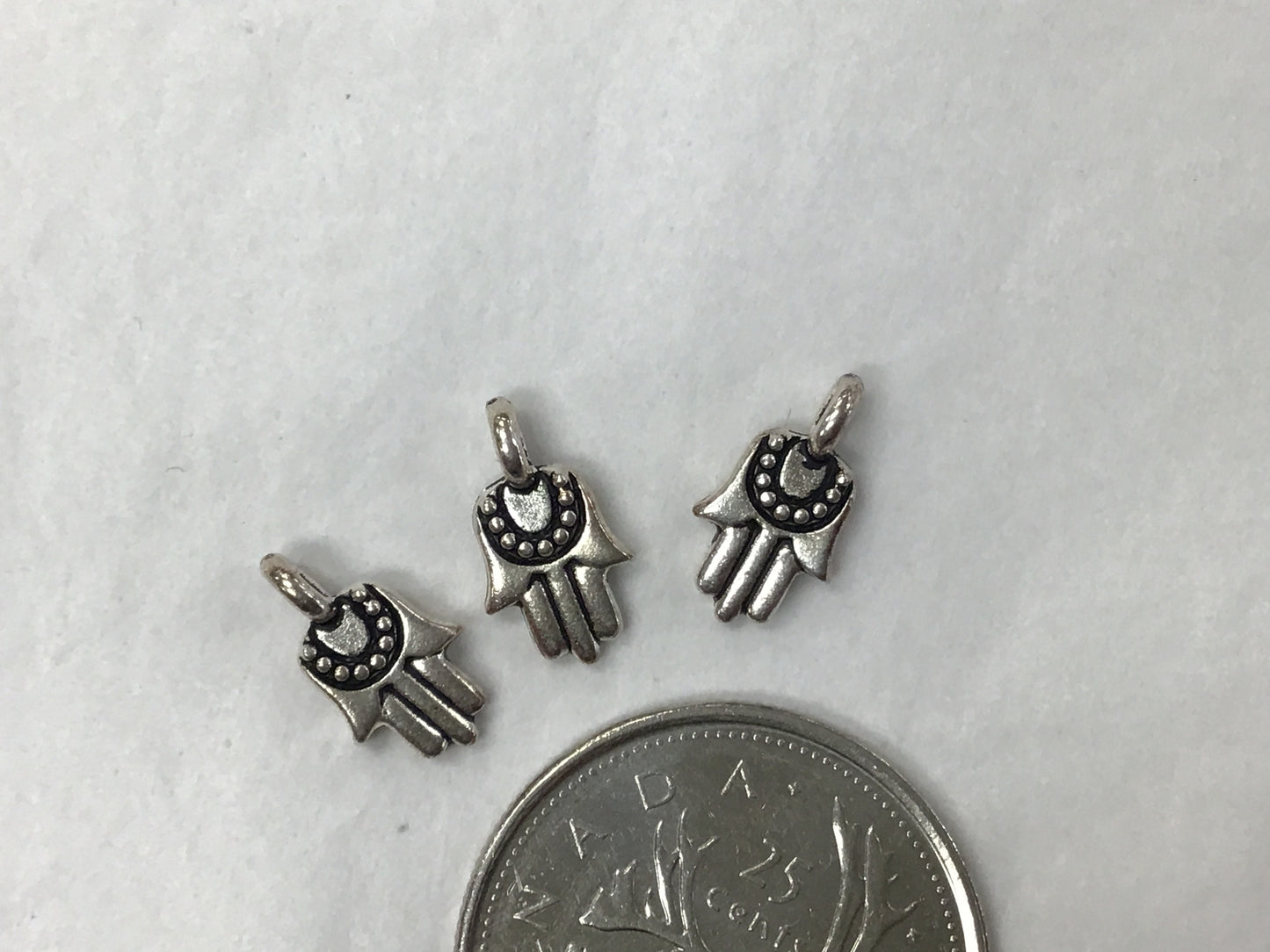 Silver Hamsa Hand bead