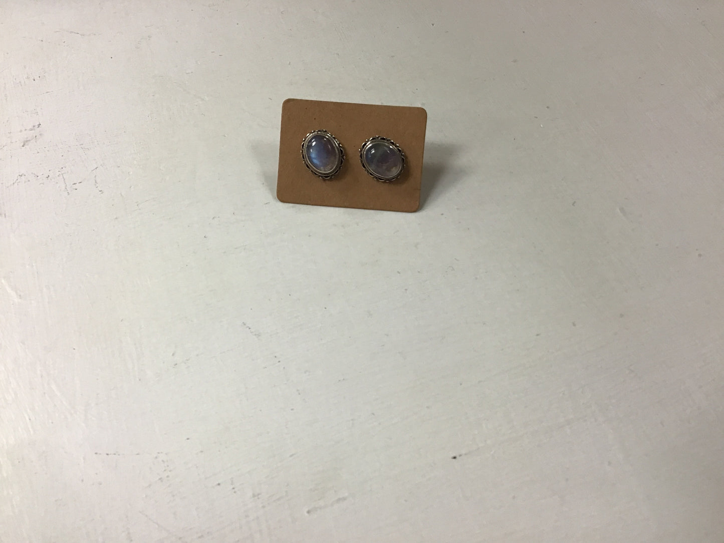 Oval Moonstone Studs