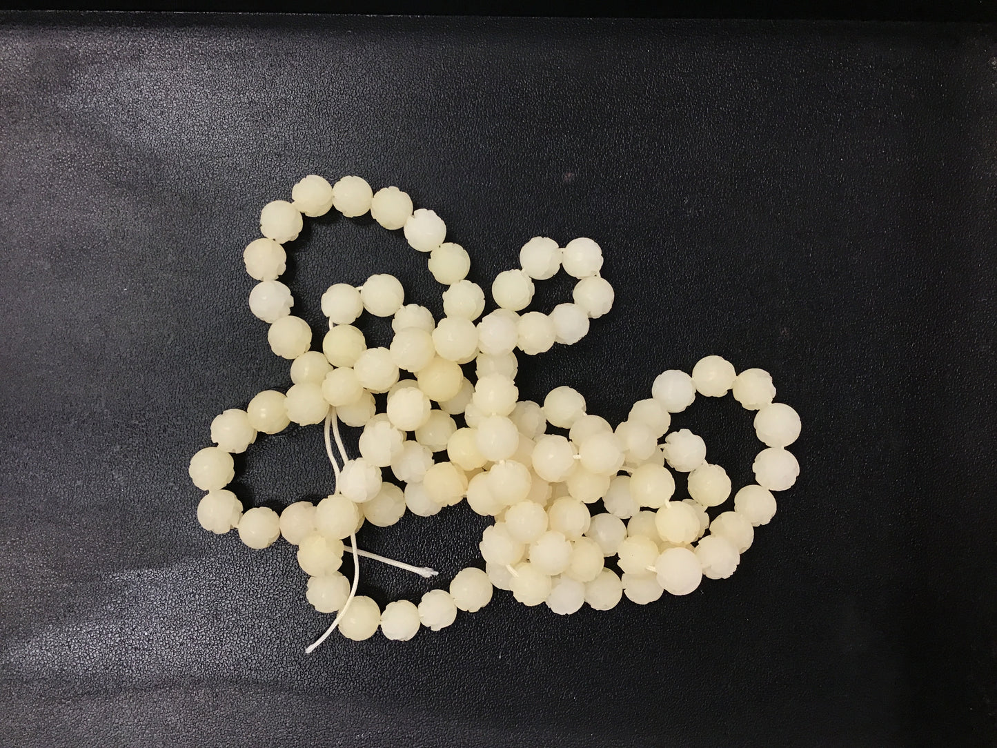 11mm Natural White Boohi Lotus Beads