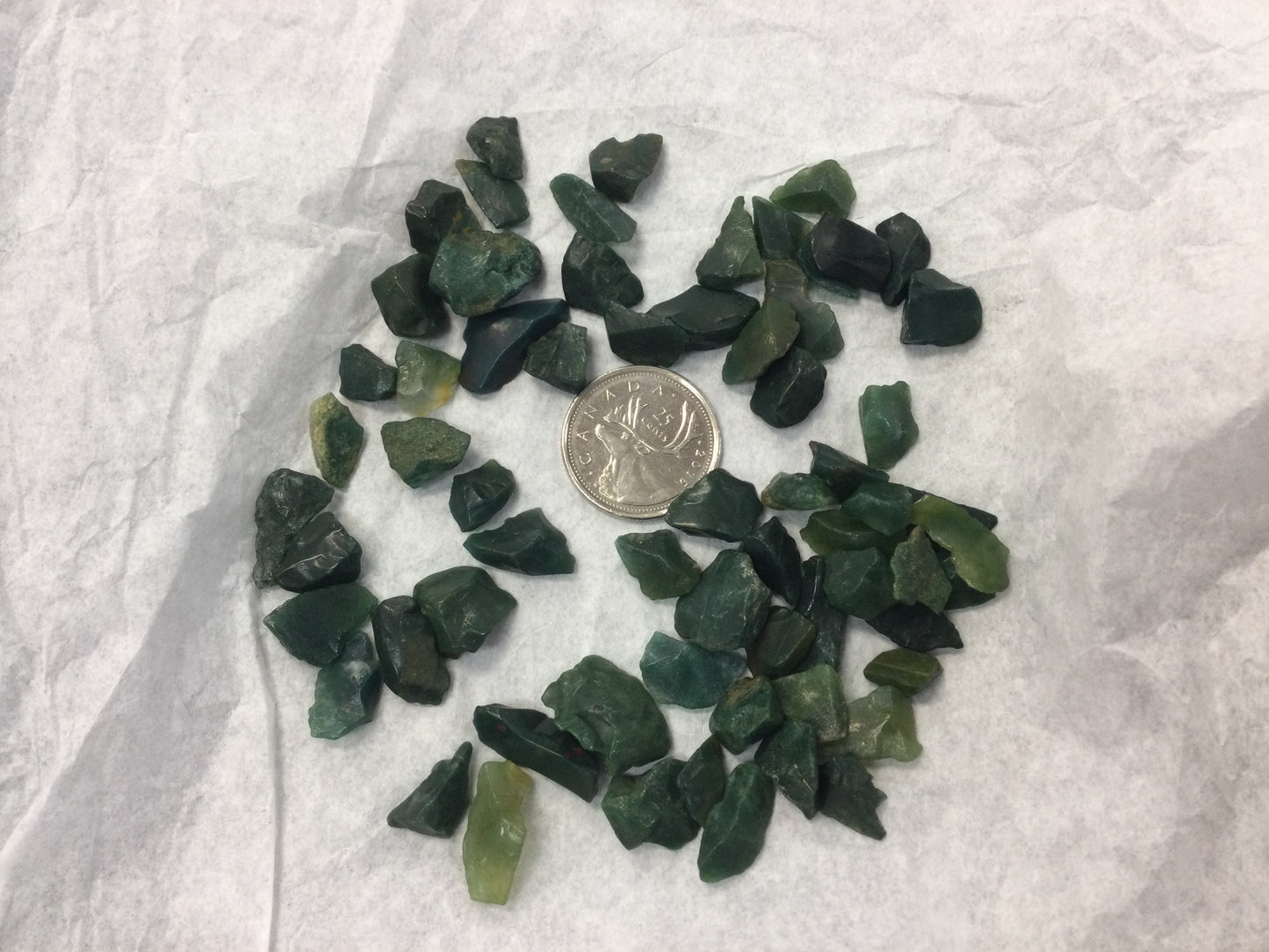 Tiny Semi Polished Bloodstone