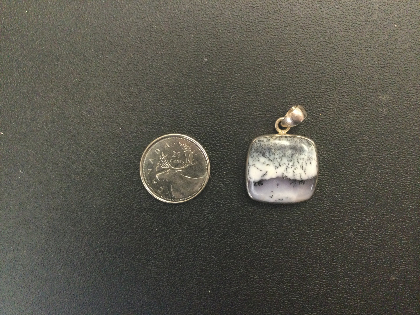 Square Dendritic Agate Pendant