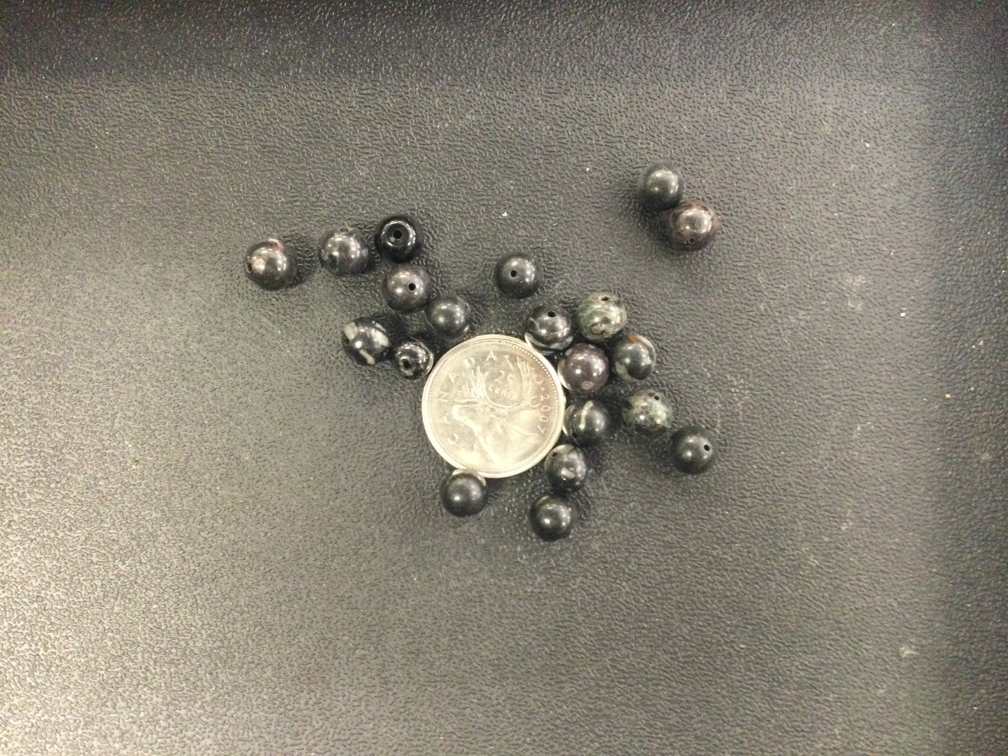 8mm Mixed Black Jasper Beads