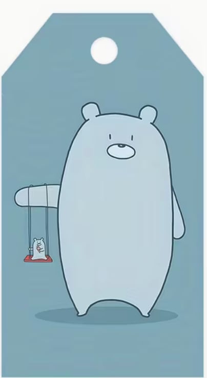 Blue Bear Gift Tag