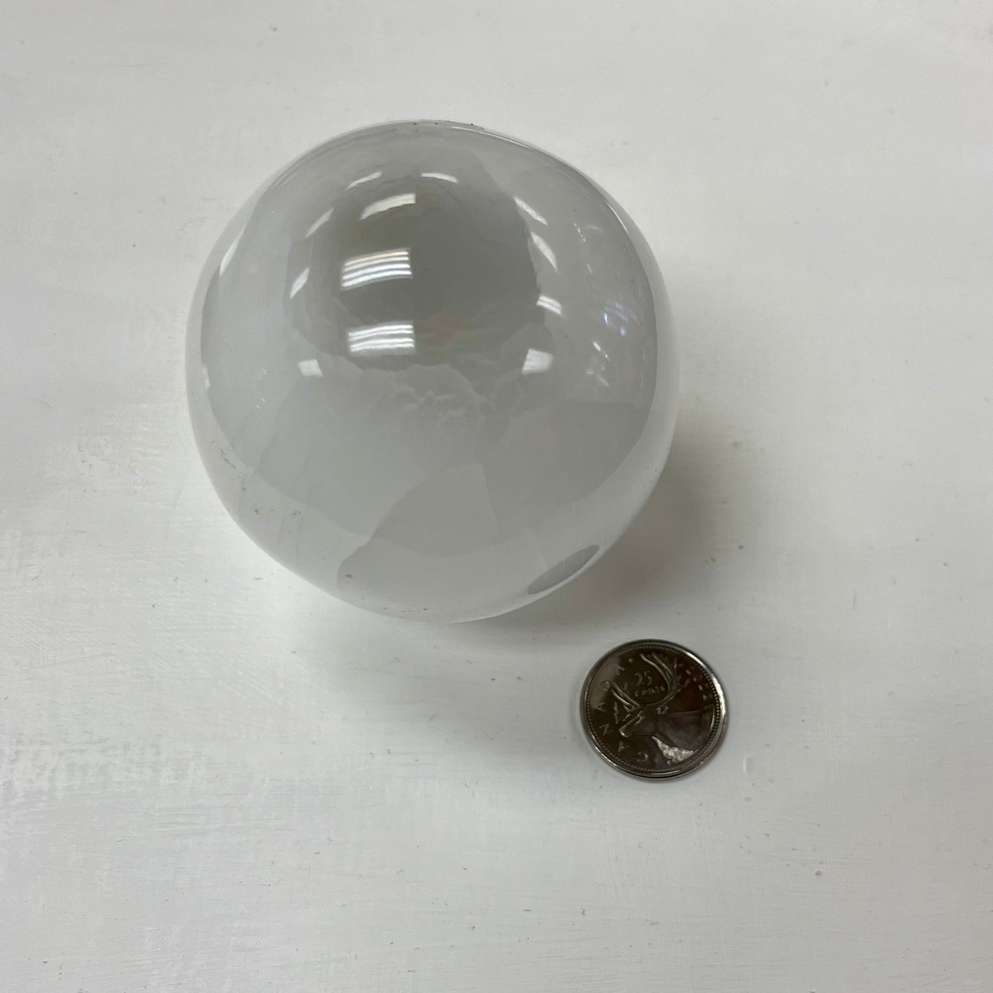 Selenite Optical Sphere ~3"
