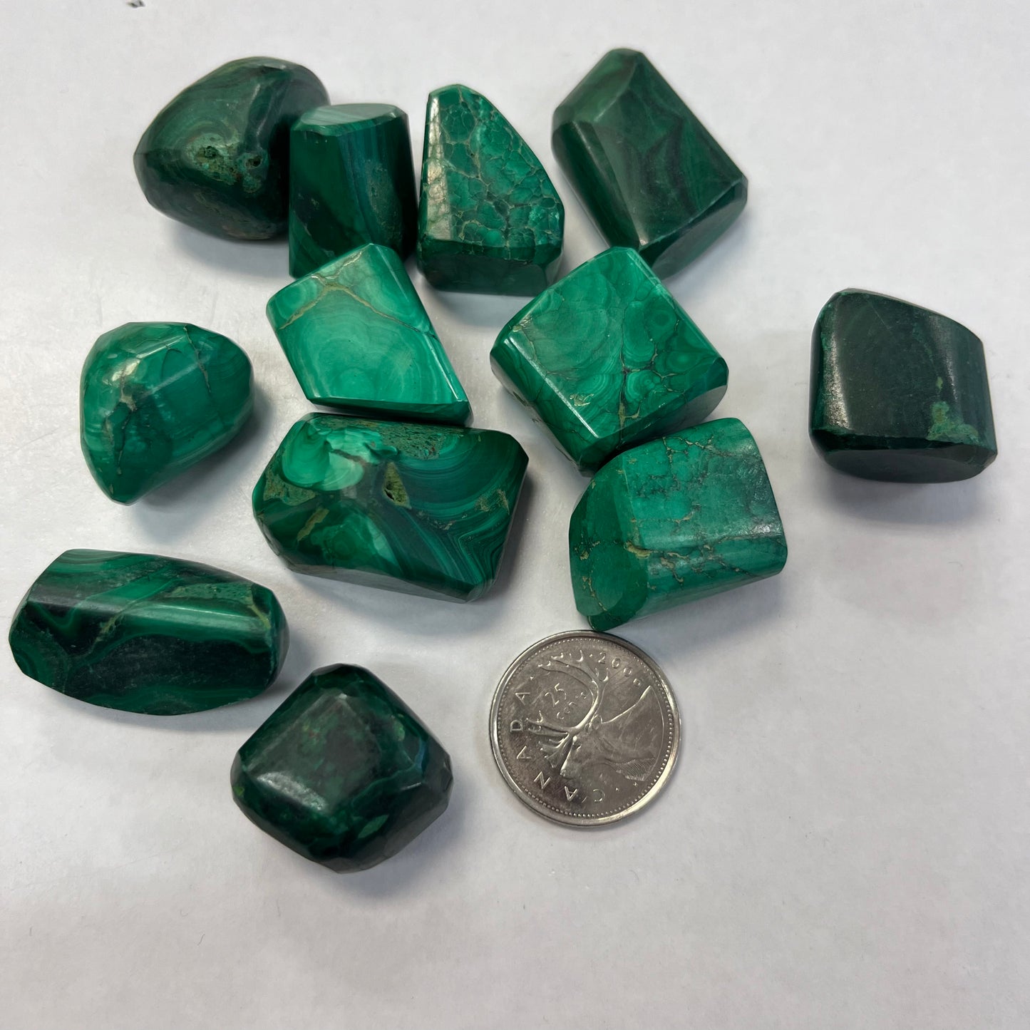 Semi-Polished Malachite Nuggets