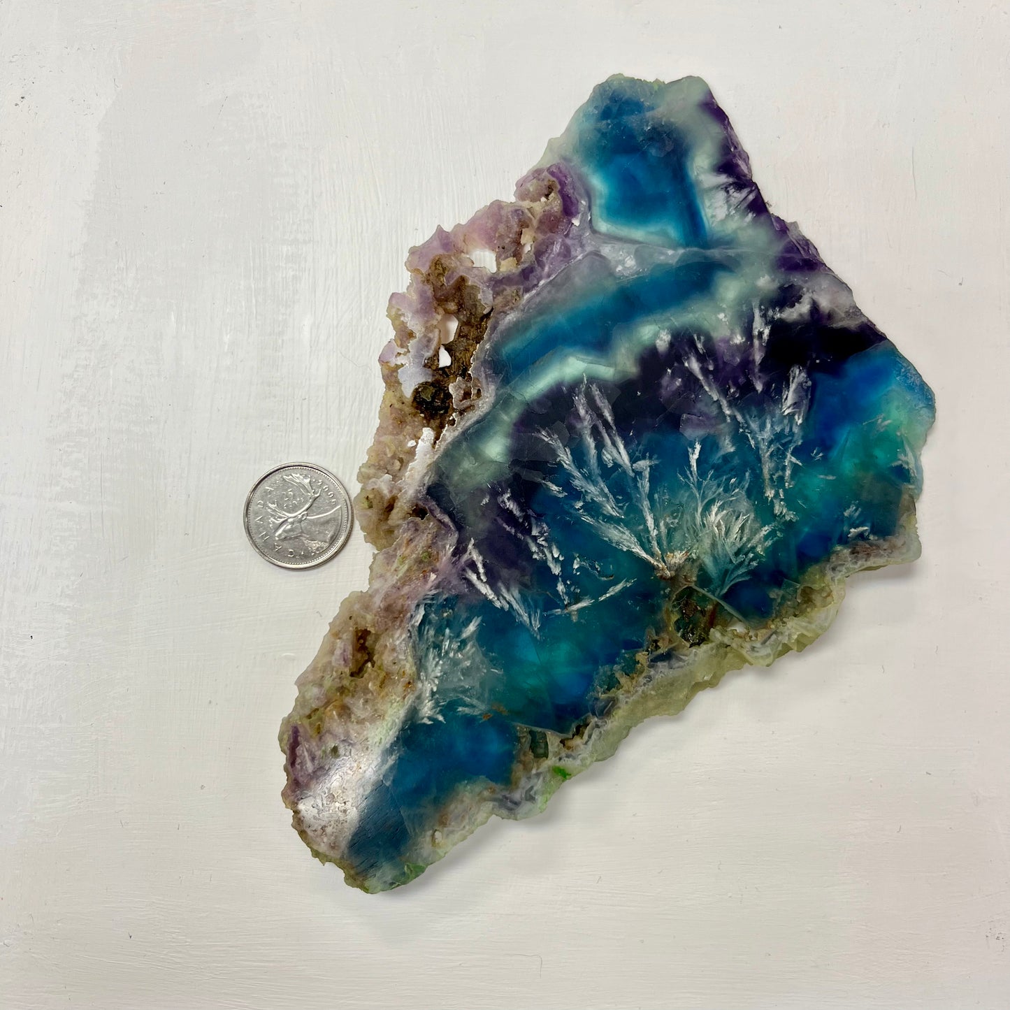 Feather Fluorite Slab