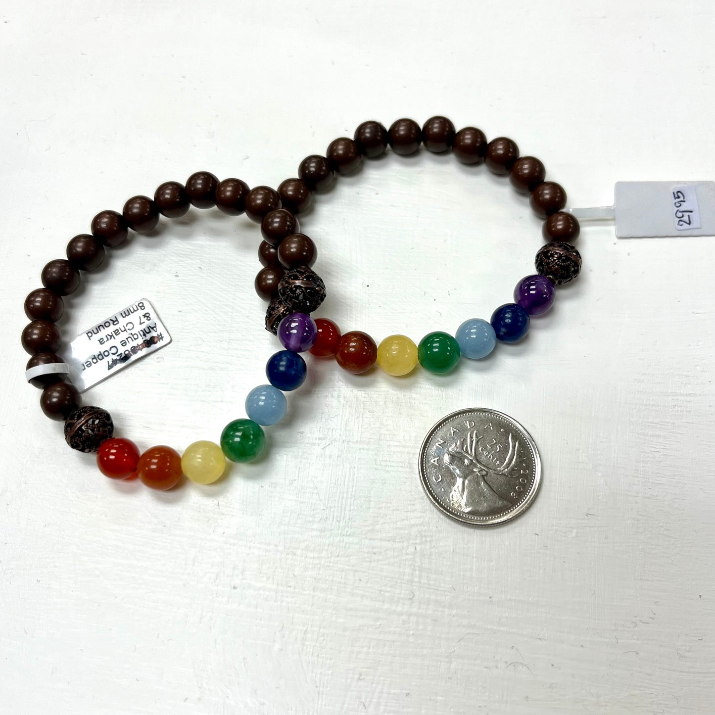 Chakra Copper Bracelet 8mm