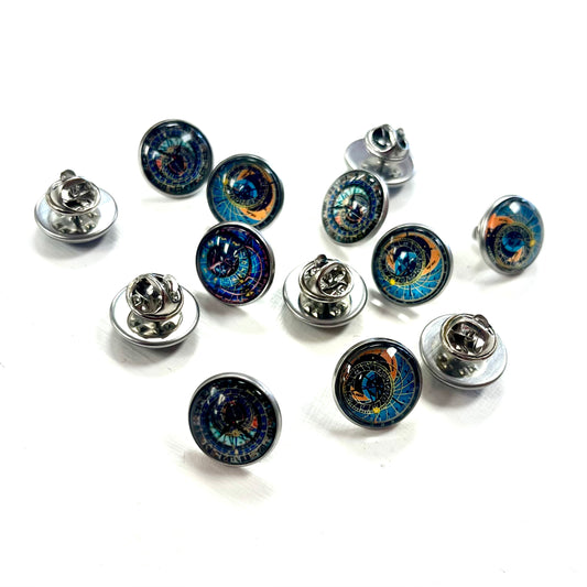 Astronomical Clock Pin Assorted 15mm