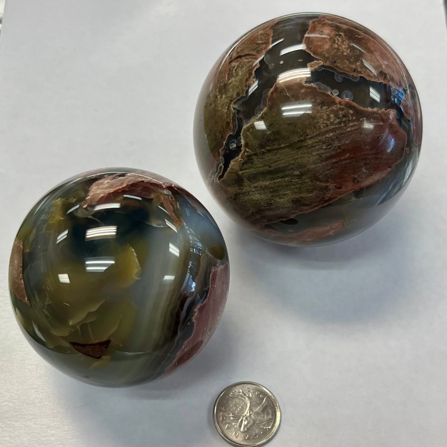 Volcano Agate Spheres