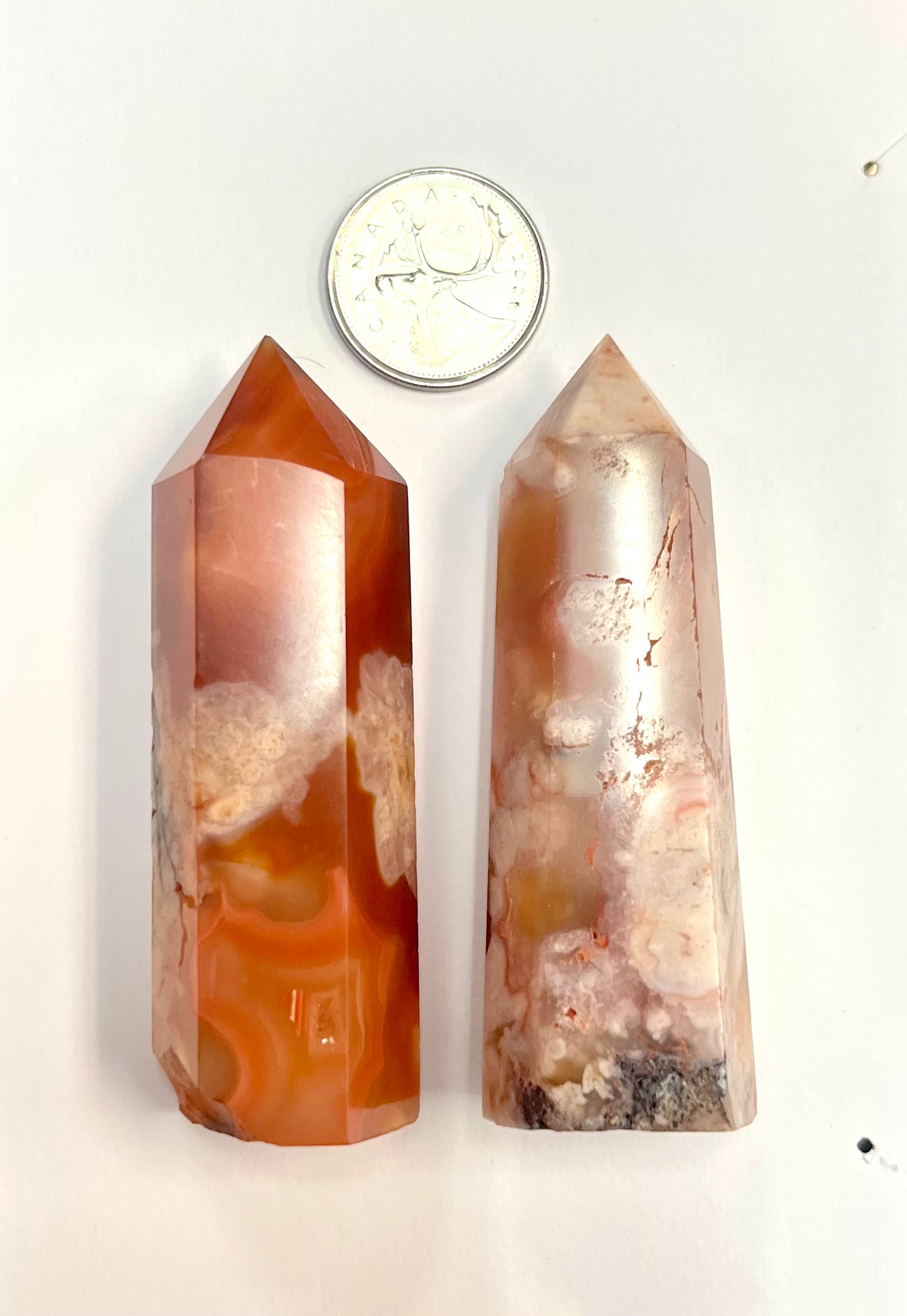 Red Flower Agate Points