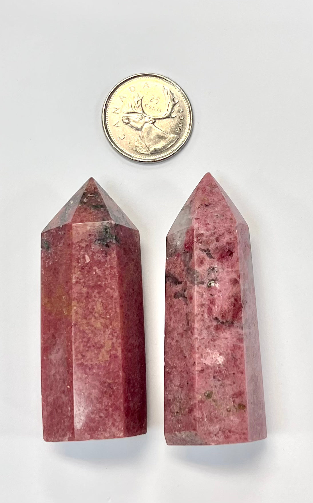 Rhodonite in Quartz Point
