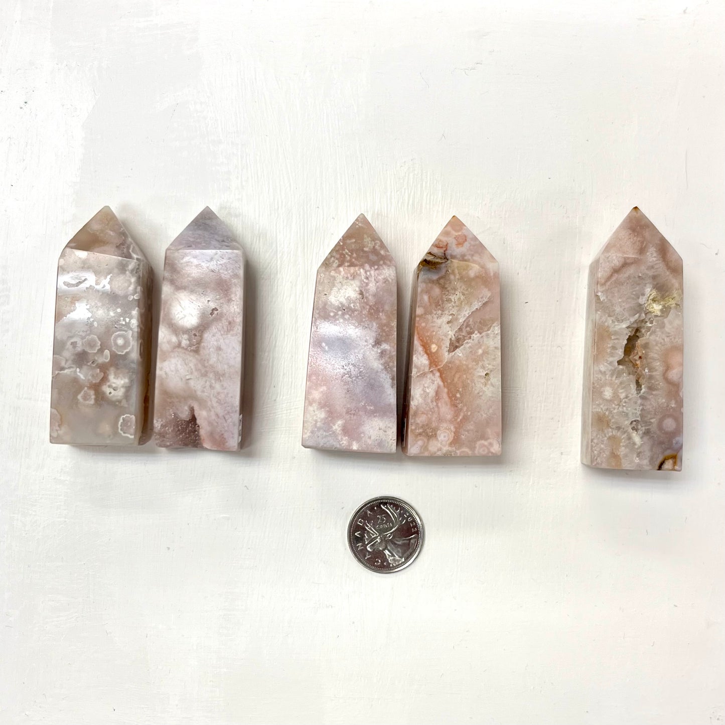 Pink Amethyst Flower Agate Points