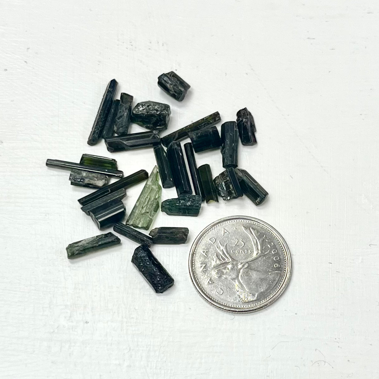 Green Tourmaline Shards (very small)