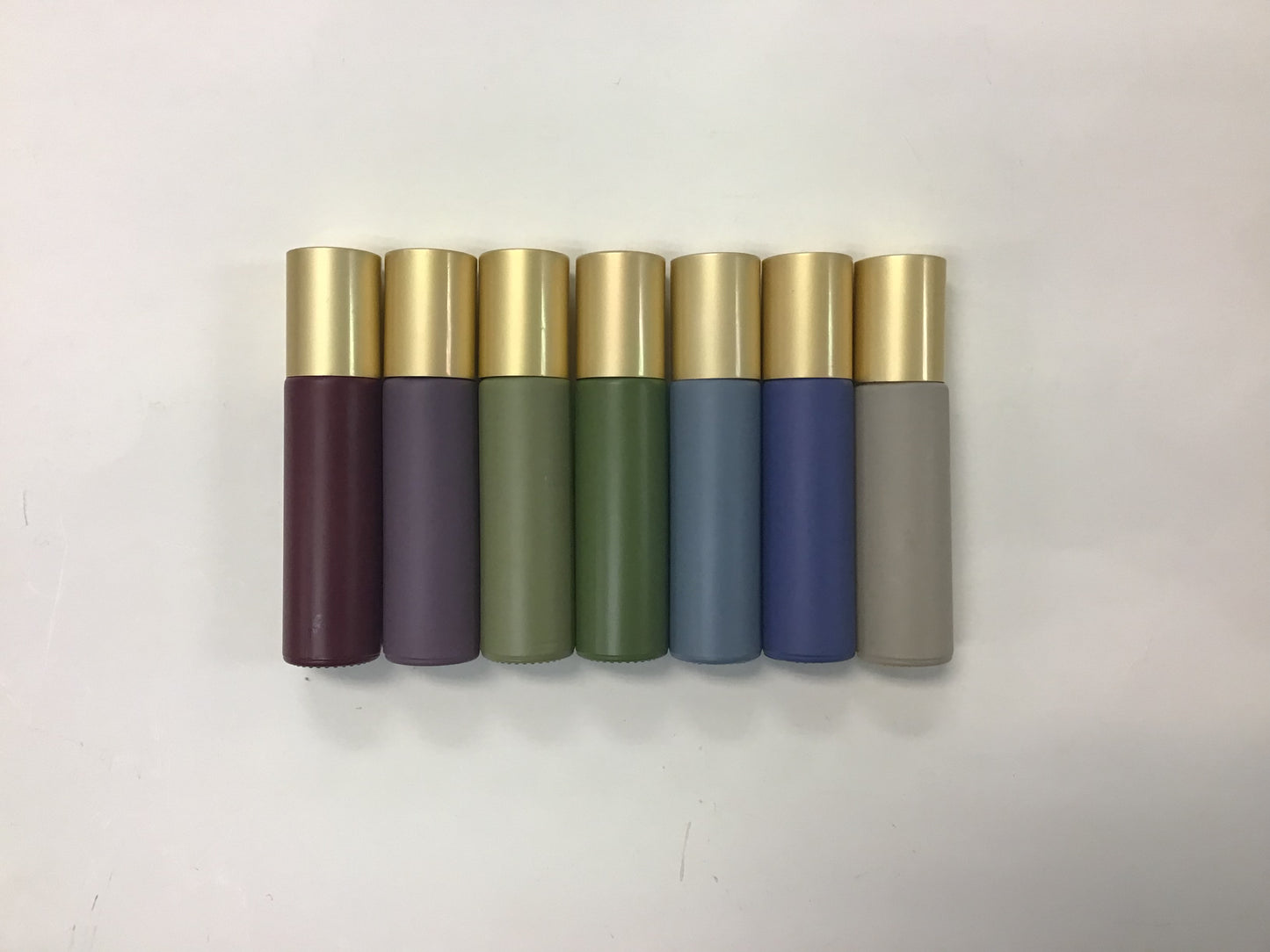 Assorted Neutral 10ml Glass Roller with Gold Top