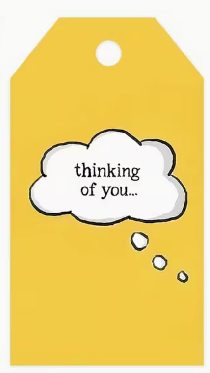 Yellow ‘Thinking of you’ Gift Tag