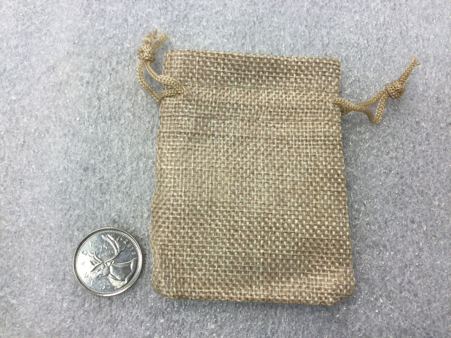 Burlap Style Drawstring Bag