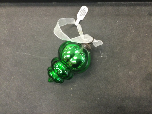 xmas glass green ornament