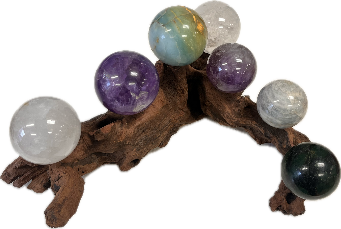 Natural Wooden Display for Spheres – 5 Holders