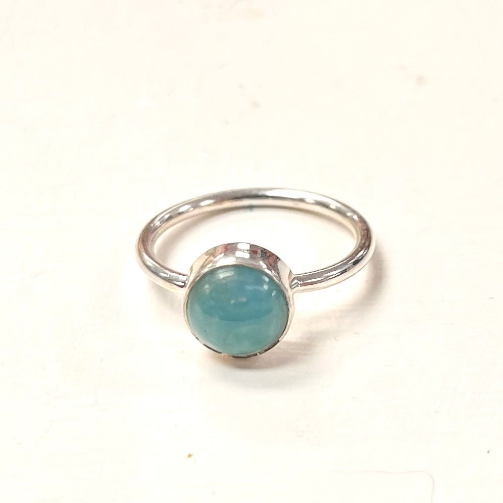 Larimar Ring Set In Silver - Various Shapes