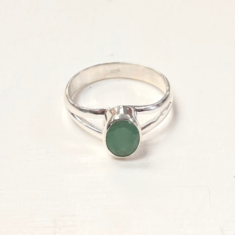 Emerald Rings Set In Silver - Various Styles