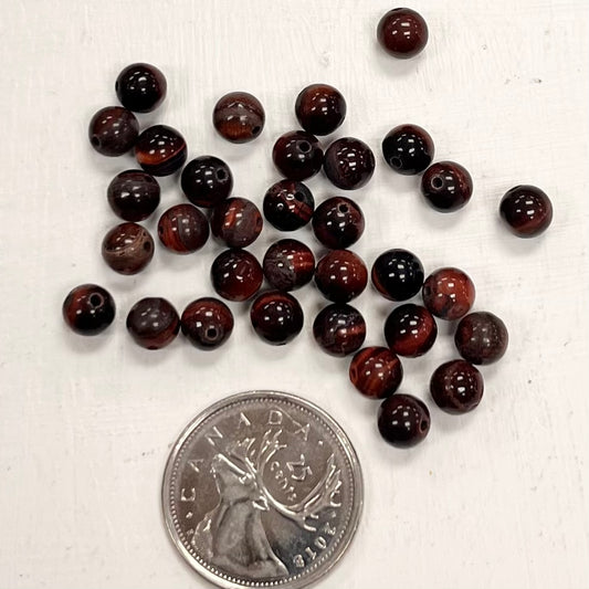 6mm Red Tiger Eye Beads