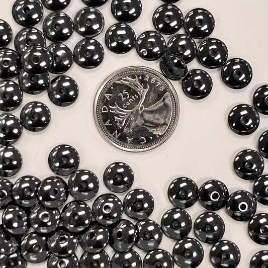 2x3mm Rondell Hematite Beads
