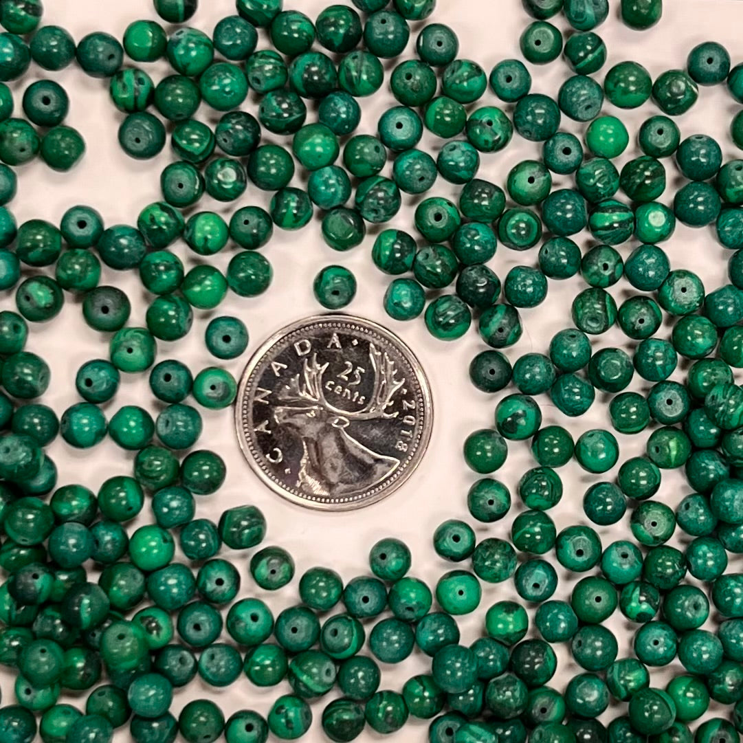 4mm Malachite Beads