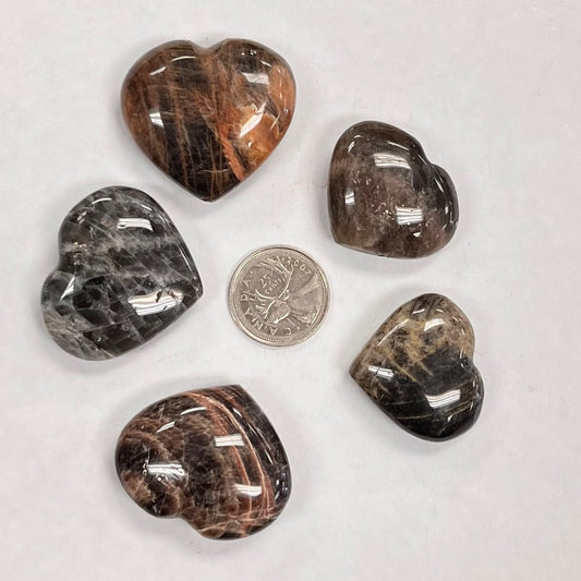 Black Moonstone Hearts