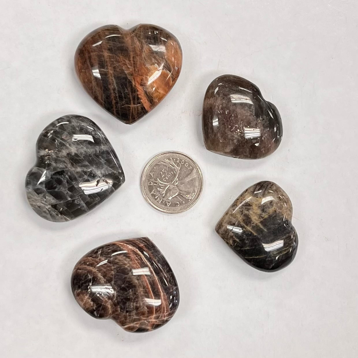 Black Moonstone Hearts