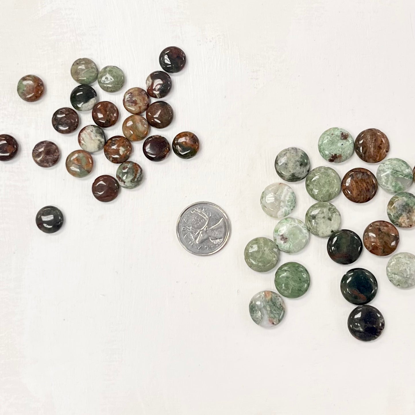 African Turquoise / Pietersite Flat Round Beads