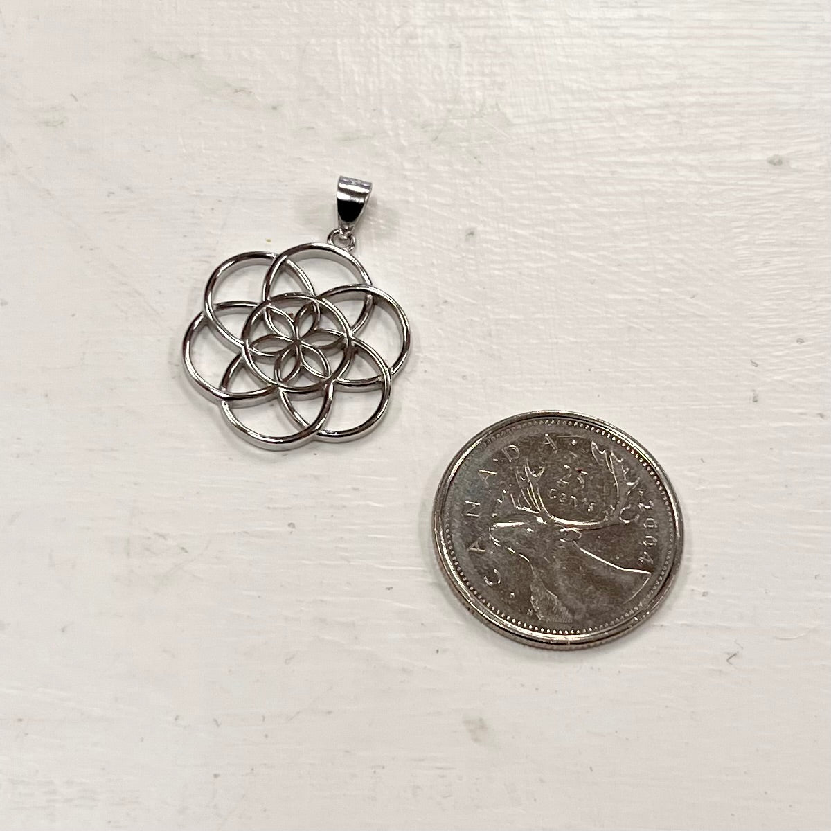 22mm Silver Seed of Life Pendant
