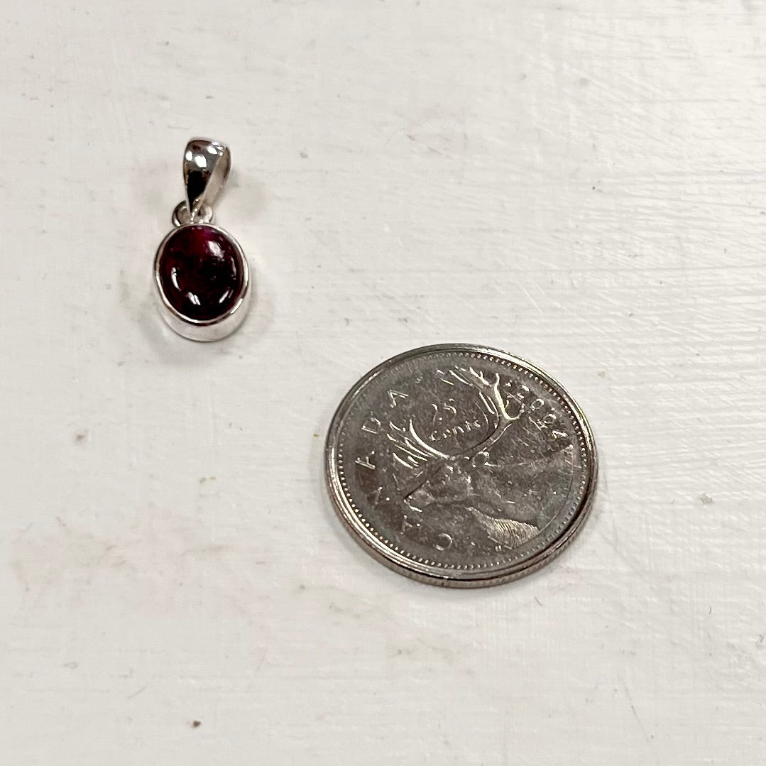 Simply Ruby Pendant in Silver
