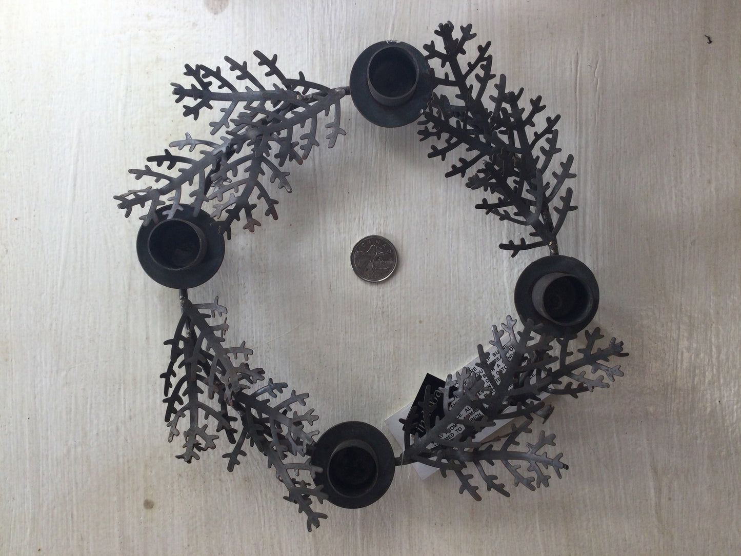 Metal Wreath Candle Holder