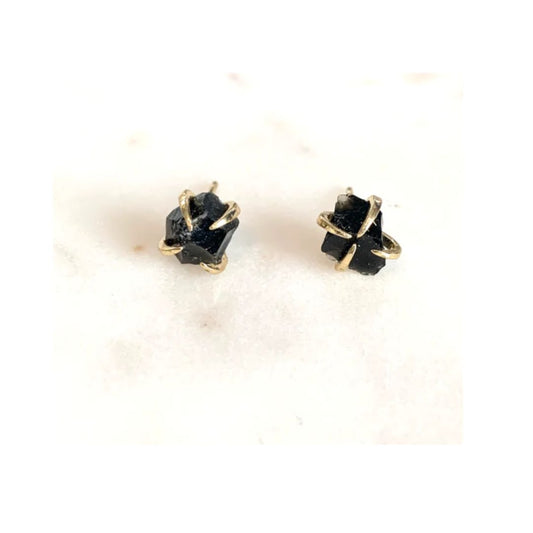 Obsidian Stud Earrings