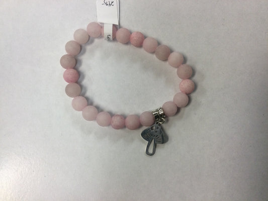 Rose Quartz Bracelet with Charm