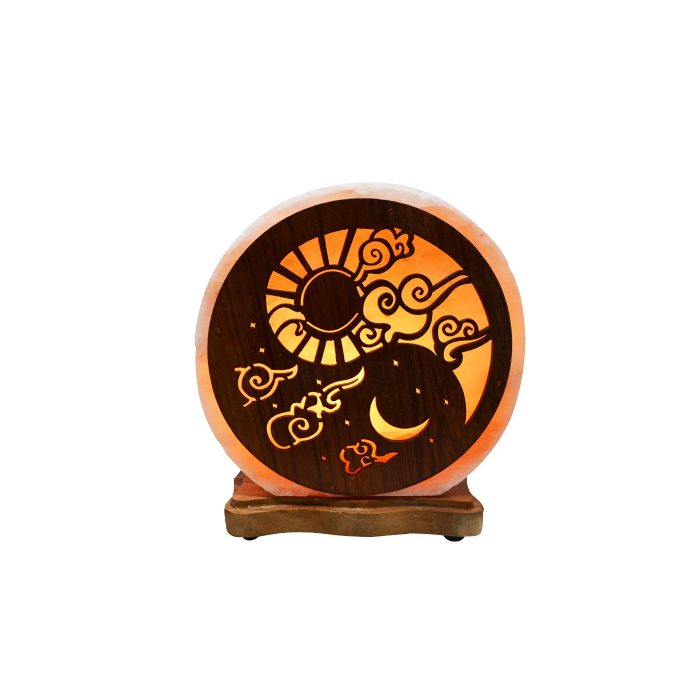 Salt Lamp with Decorative Plate