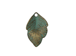 Patina Green Brass Little Leaf
