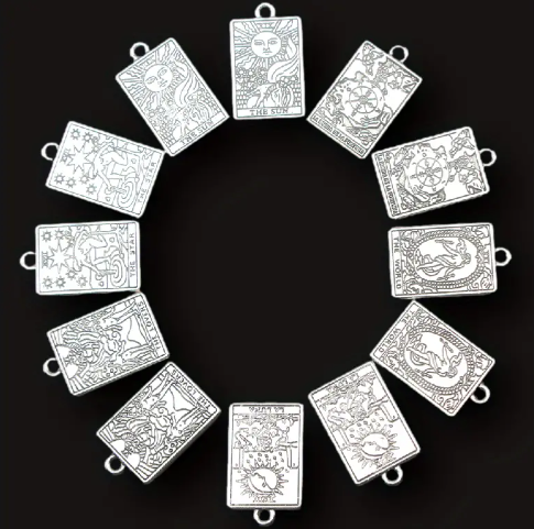 Tarot Arcana Pendant /Charm Silver or Gold Plated