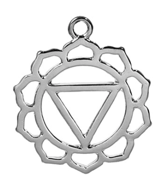 Chakra Charm Pendant Silver Tone