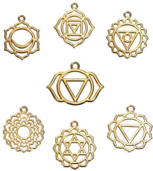 Chakra Charm Pendant Gold Plated
