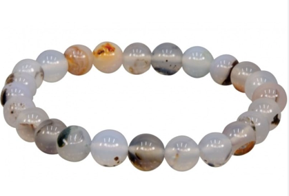 Black & White Agate Bracelet 8mm