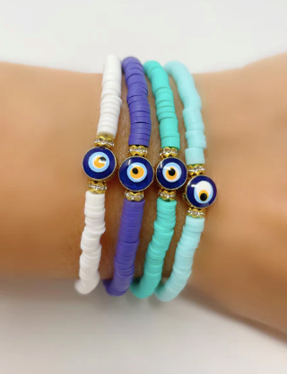 Protection Eye and Zircon Bracelet