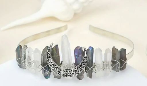 Crystal Aura Crown with Moon Center