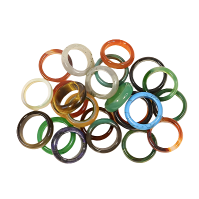 Mixed Semi-Precious Gem Stone Ring Bands