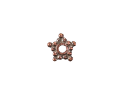 Antique Copper (plated) Beaded Star Heishi 1.5x7mm